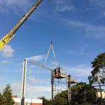 Construção de galpão estrutura metálica